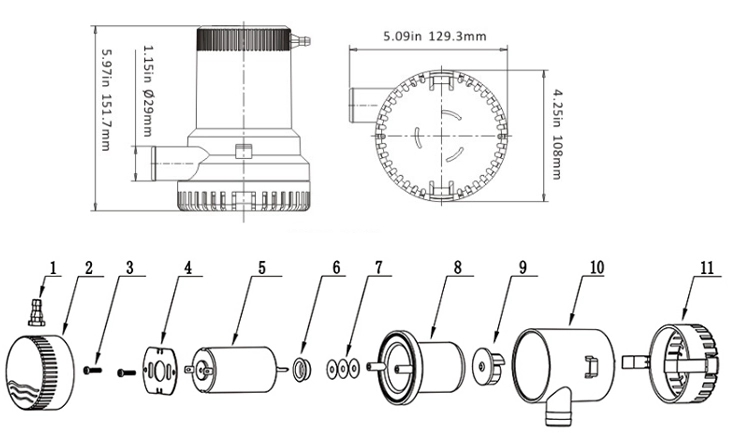 portable bilge pump 12v