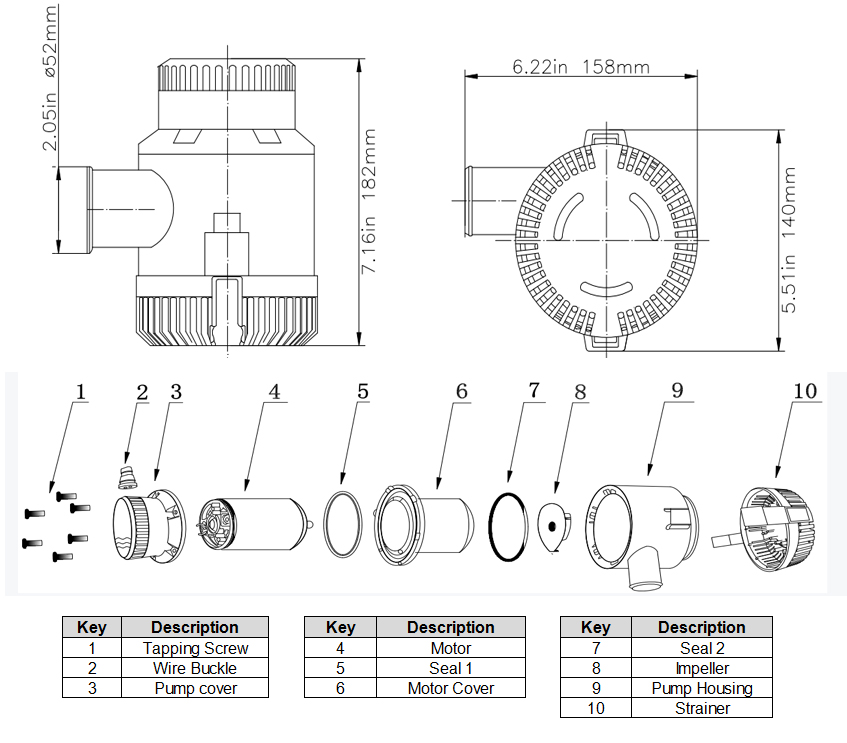 12v bilge pump