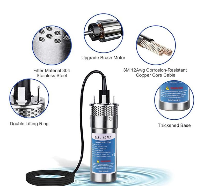 solar powered submersible water pump