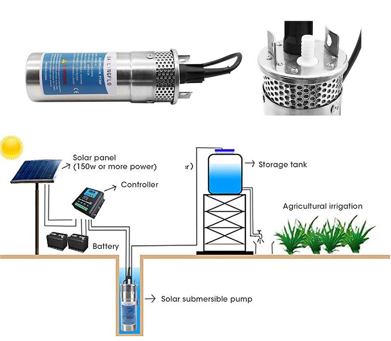 solar mini submersible water pump