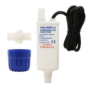 SAILINGFLO 12V 220GPH High Flow Submersible Water Pump For Fresh Water/Seawater