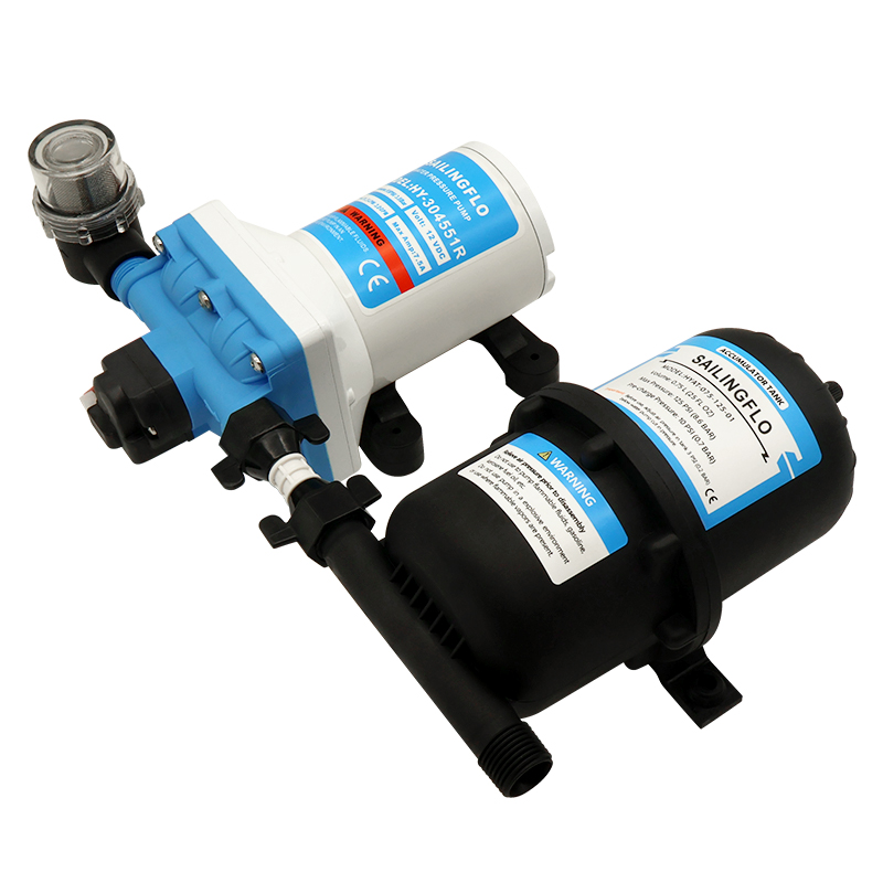 SAILINGFLO 12V 3.0GPM Self Priming Diaphragm Pump With 0.75L Pressurized Accumulator Tank System Wholesale