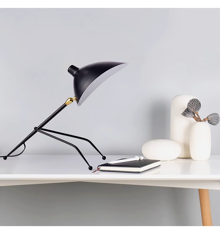 Nordic Creative Design Metal Table Lamps Casquette Serge Mouille Tripod Desk Lamp Replice