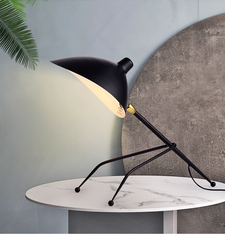 Nordic Creative Design Metal Table Lamps Casquette Serge Mouille Tripod Desk Lamp Replice