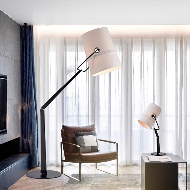 Nordic Classical Design Decorative Corner Standing Unique Led Curve Floor Lamp