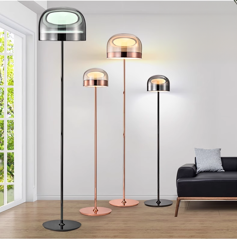 Modern Classic Simple Creative Bedroom Standing light Iron Glass LED hotel projects Floor Lamp