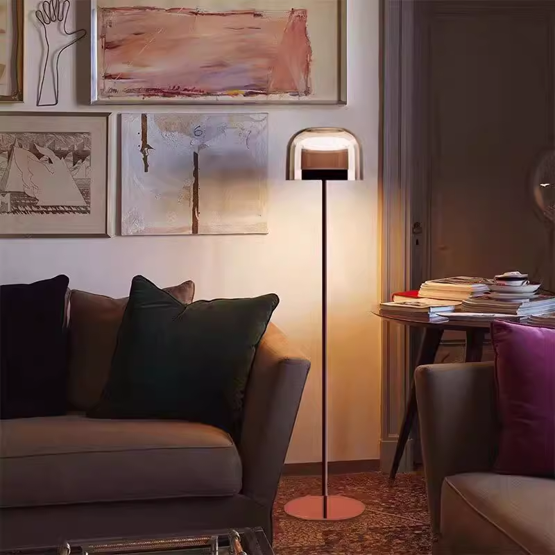 Modern Classic Simple Creative Bedroom Standing light Iron Glass LED hotel projects Floor Lamp