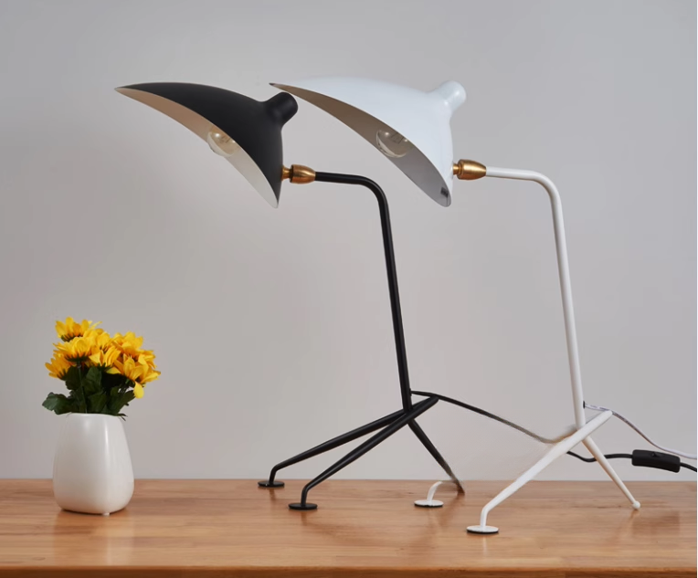 Nordic Creative Design Metal Table Lamps Casquette Serge Mouille Tripod Desk Lamp Replice