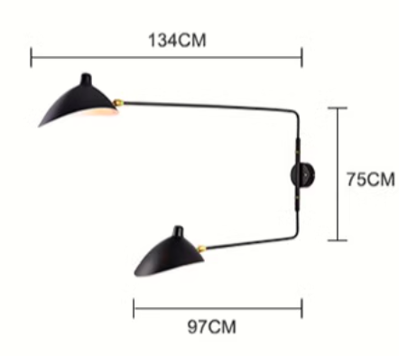 Nordic Simply Loft Duck Mouth Style Night Light Double Head Adjustable Industrial Wall Mounted Lamp Wall Light for Home