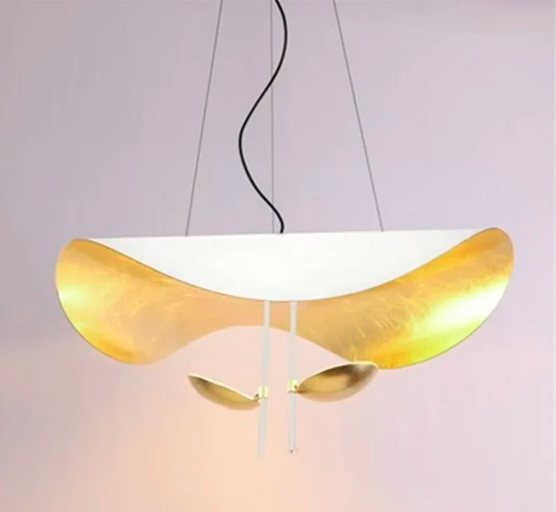 Postmodern Industrial LED Pendant Lights Flying Saucer Hat Art LED Pendant Lamp for Living Room Restaurant Kitchen