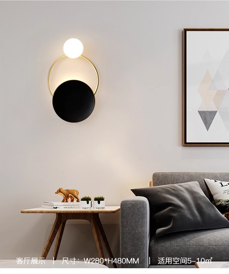 Nordic Modern Art Decor Postmodern Wall Light Bedroom Bedside LED Sconce G4 Bulb Living Room LED Wall Lamp