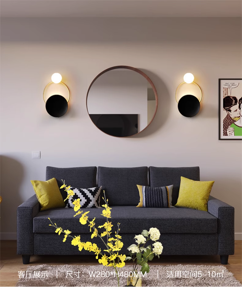 Nordic Modern Art Decor Postmodern Wall Light Bedroom Bedside LED Sconce G4 Bulb Living Room LED Wall Lamp