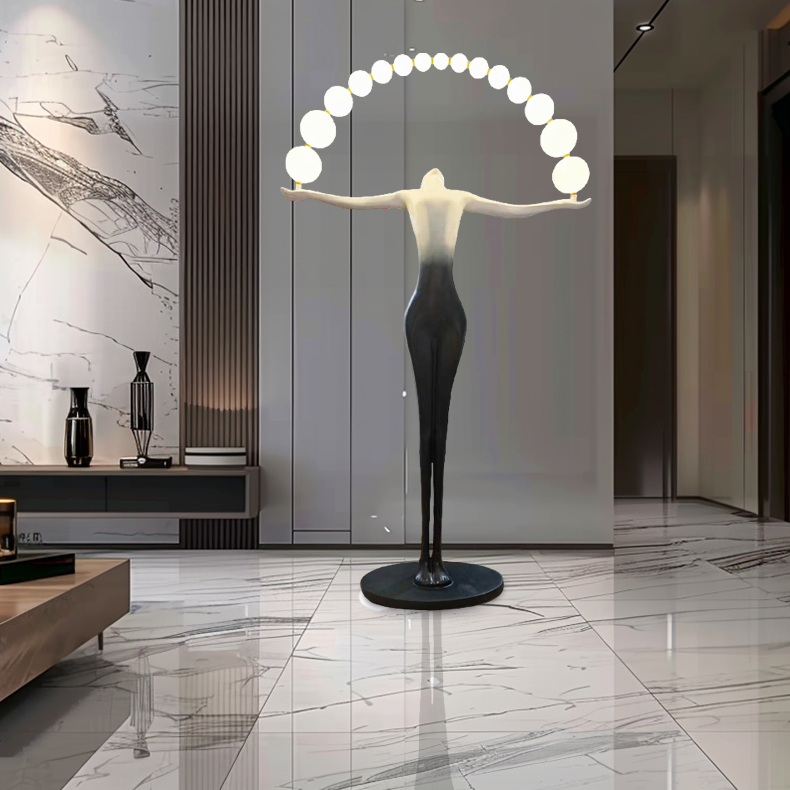 Nordic Modern Designer Hotel Lobby Large Body Standing lmap Decoration Art Humanoid Sculpture Sales Department Exhibition Hall Floor Lamp