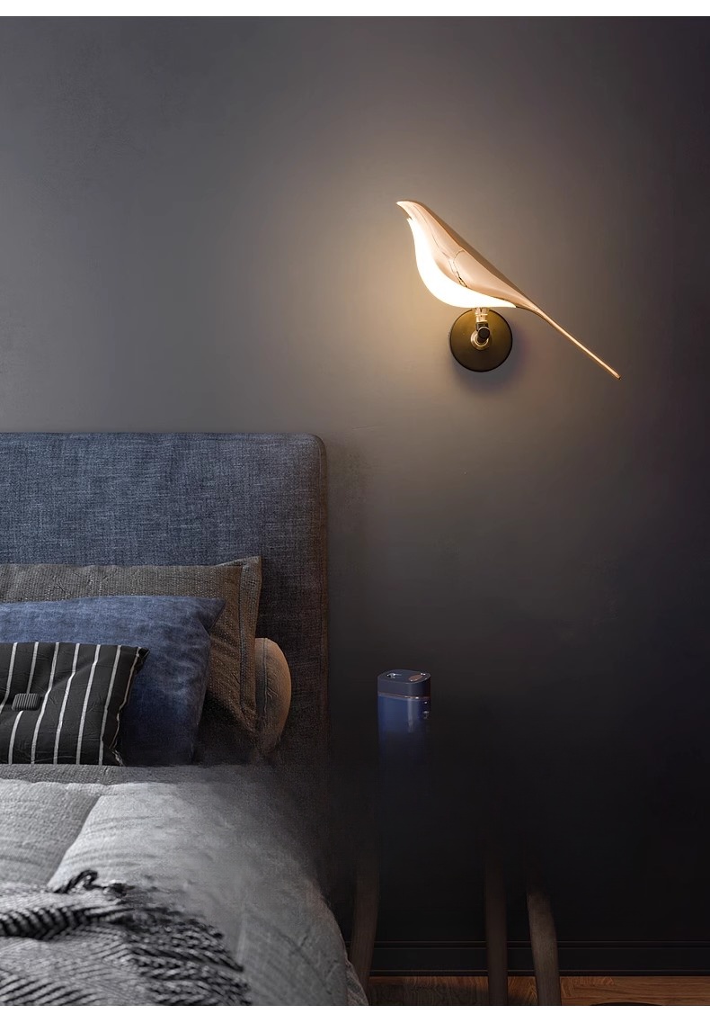 Nordic Decorative Indoor Living Room Bedroom Room Hotel LED Bird Wall Light/Lamp