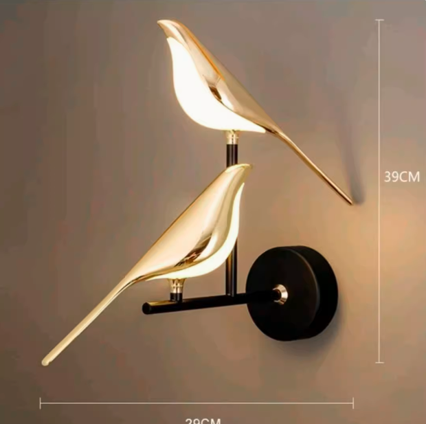 Nordic Decorative Indoor Living Room Bedroom Room Hotel LED Bird Wall Light/Lamp