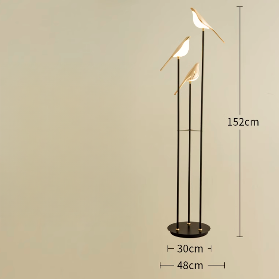 Nordic Ins Style Floor Lamp Bedroom Bedside Study Reading Lamp Living Room Eye Protection Led Vertical Stand Table Lamp