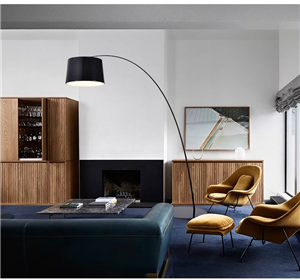 Modern Nordic Classical Home Hotel Living Room Fishing Standing Light Bedroom Black Floor Lamp