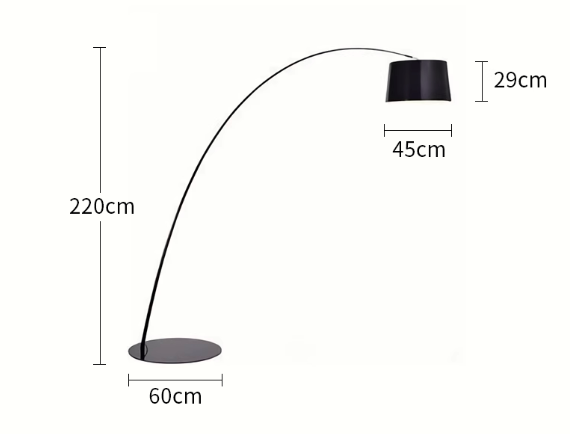 Modern Nordic Classical Home Hotel Living Room Fishing Standing Light Bedroom Black Floor Lamp