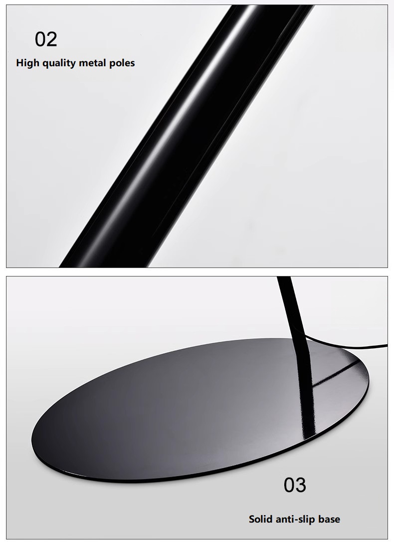 Modern Nordic Classical Home Hotel Living Room Fishing Standing Light Bedroom Black Floor Lamp