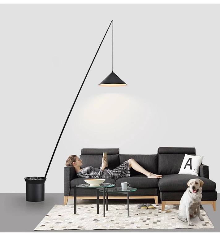 Modern Minimalist Fishing Floor Lamps Nordic Designer1-4 Heads Metal Standing Light for Villa Living Room Hotel Hall Lamps