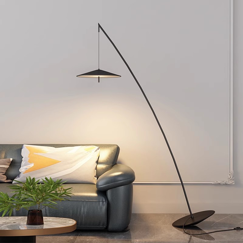 Minimalist Indoor Decorative Fishing Floor Lamp for Hotel Living Room Ins Style Modern Luxury Standing Floor Light