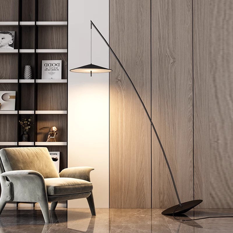Minimalist Indoor Decorative Fishing Floor Lamp for Hotel Living Room Ins Style Modern Luxury Standing Floor Light