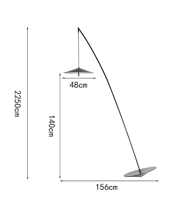 Minimalist Indoor Decorative Fishing Floor Lamp for Hotel Living Room Ins Style Modern Luxury Standing Floor Light