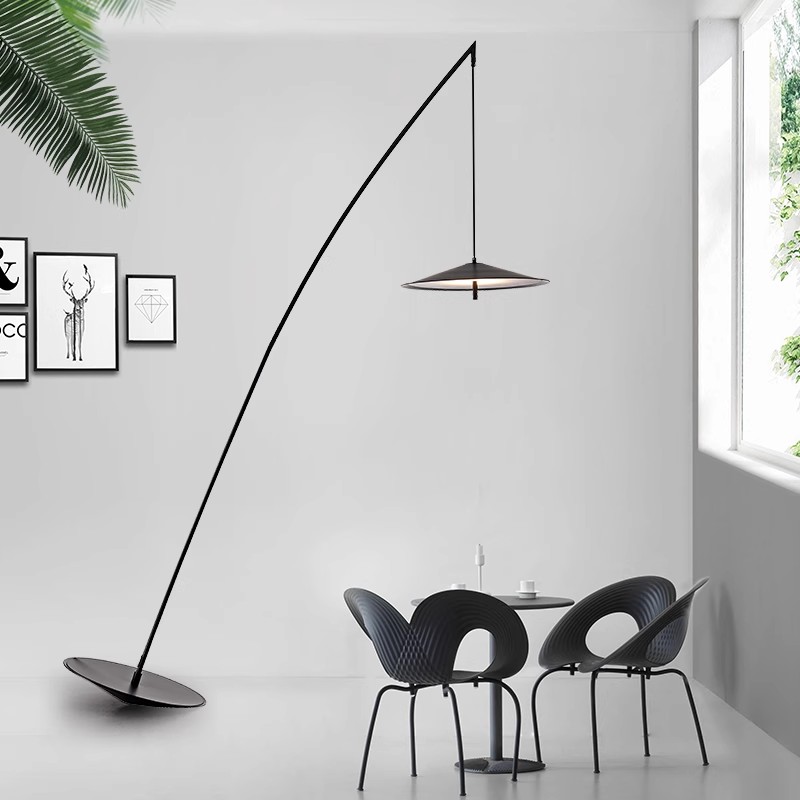 Minimalist Indoor Decorative Fishing Floor Lamp for Hotel Living Room Ins Style Modern Luxury Standing Floor Light