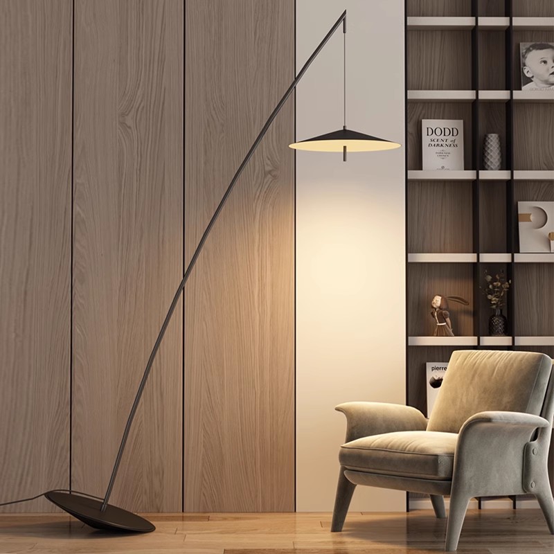 Minimalist Indoor Decorative Fishing Floor Lamp for Hotel Living Room Ins Style Modern Luxury Standing Floor Light