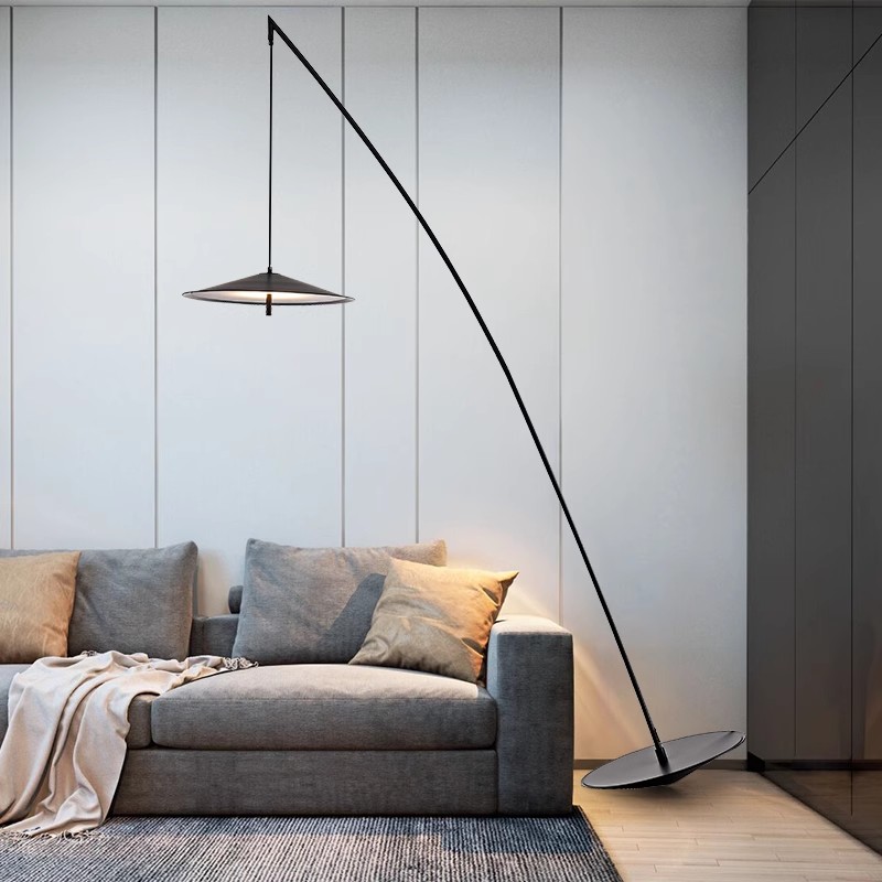 Minimalist Indoor Decorative Fishing Floor Lamp for Hotel Living Room Ins Style Modern Luxury Standing Floor Light
