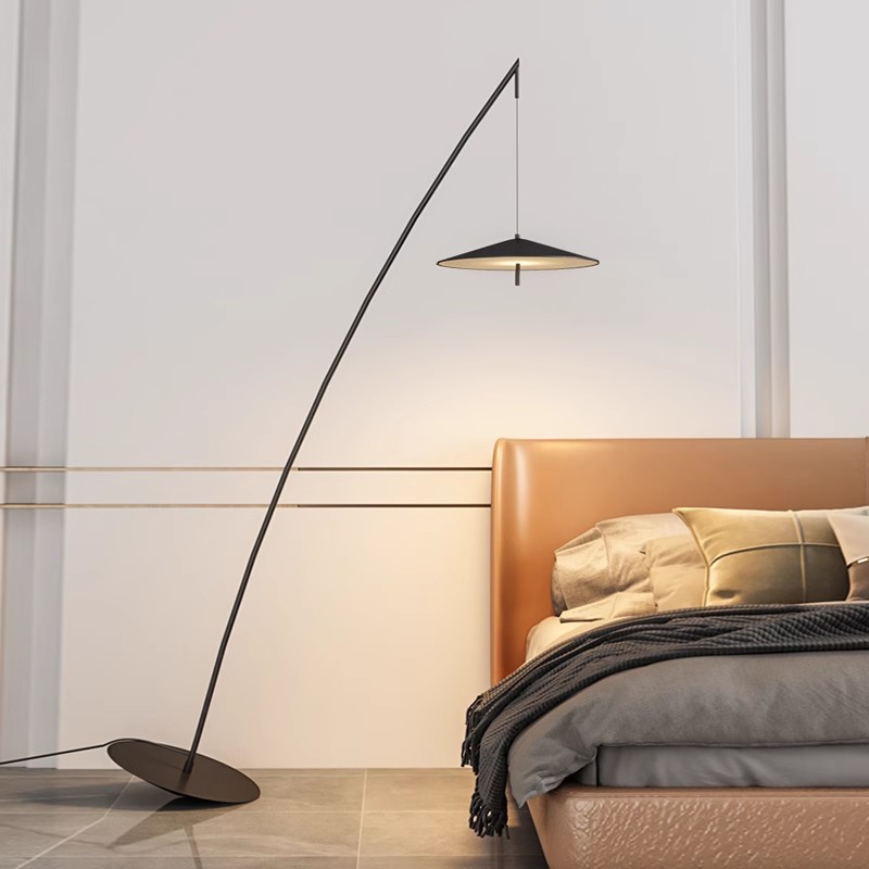 Minimalist Indoor Decorative Fishing Floor Lamp for Hotel Living Room Ins Style Modern Luxury Standing Floor Light