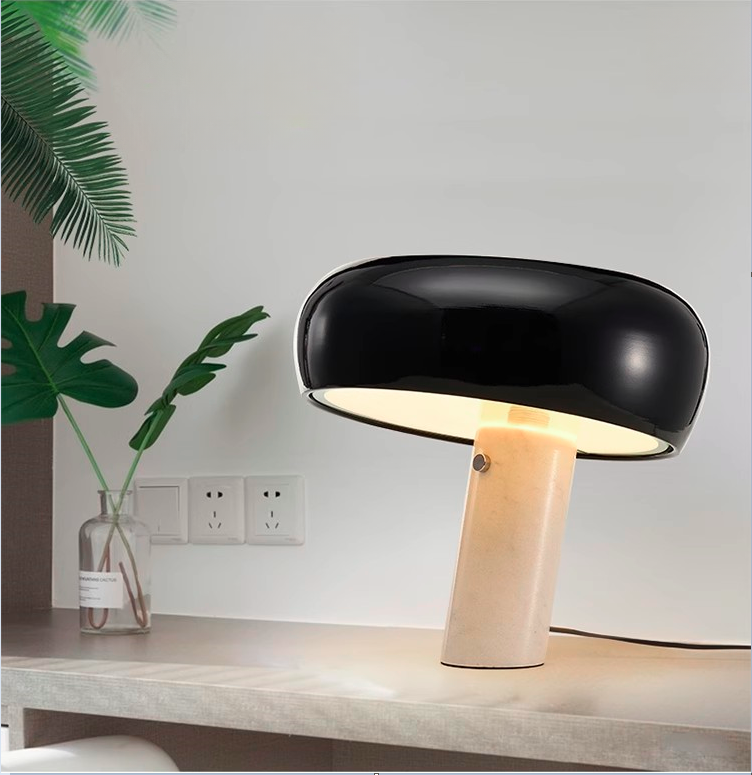 Nordic Mushroom Marble Desk Lamp Living Room Bedroom Bedside Table Lamp Simple Creative Table Lamp