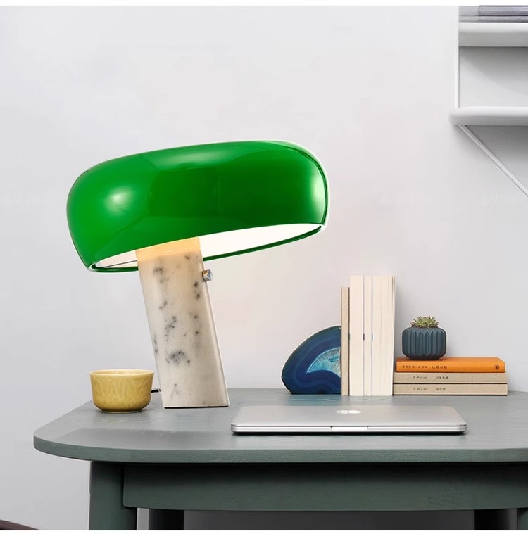 Nordic Mushroom Marble Desk Lamp Living Room Bedroom Bedside Table Lamp Simple Creative Table Lamp