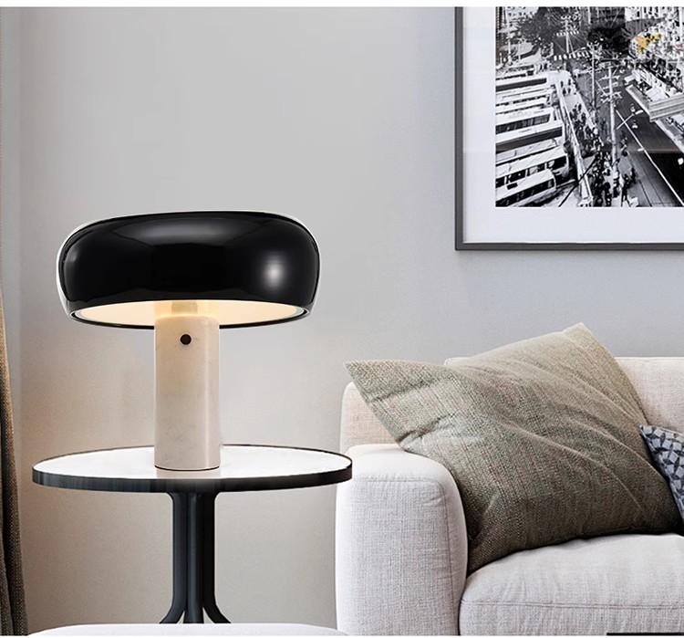 Nordic Mushroom Marble Desk Lamp Living Room Bedroom Bedside Table Lamp Simple Creative Table Lamp