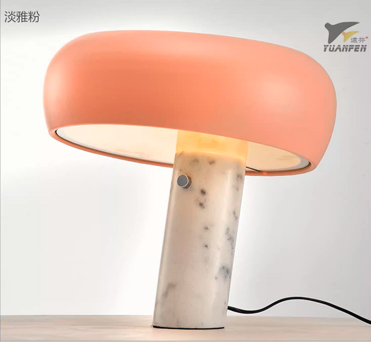 Nordic Mushroom Marble Desk Lamp Living Room Bedroom Bedside Table Lamp Simple Creative Table Lamp