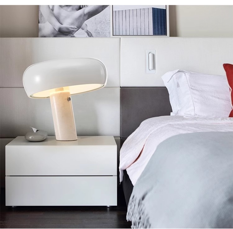 Nordic Mushroom Marble Desk Lamp Living Room Bedroom Bedside Table Lamp Simple Creative Table Lamp