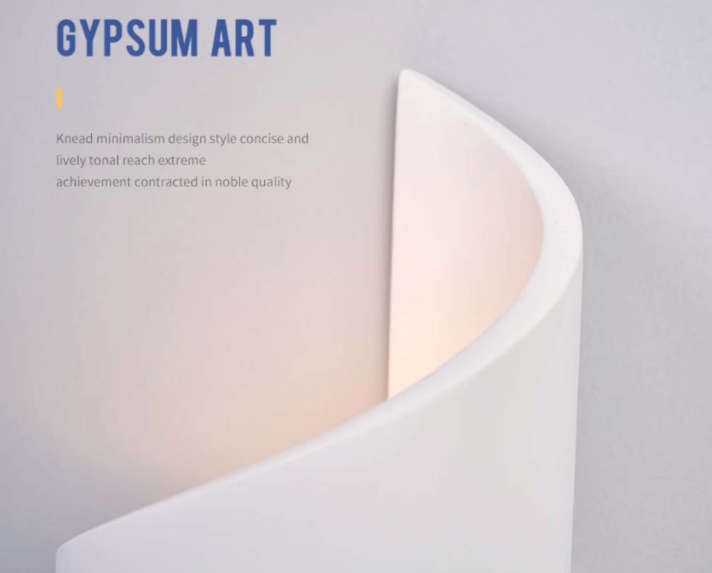 Plaster Gypsum Wall Lamp Attractive Indoor Decoration Warm White CCT Surface Mounted Custom Packing