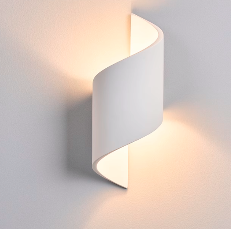 Plaster Gypsum Wall Lamp Attractive Indoor Decoration Warm White CCT Surface Mounted Custom Packing