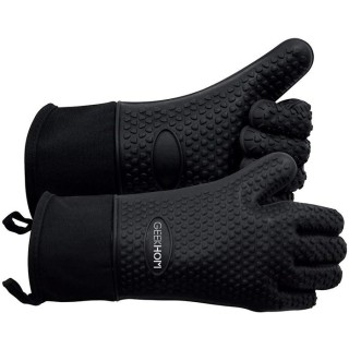 Leather Heat Oven Grilling Gloves