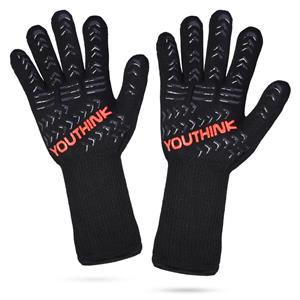 Leather Heat Oven Grilling Gloves