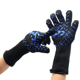 Oven Mitts Black Gloves Bbq Heat Glove