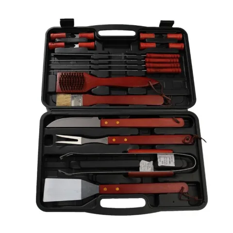 Houten BBQ Gereedschapskist Grill Set Draagbaar