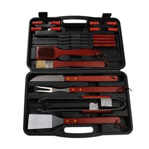 Wooden Bbq Tool Box Grill Set Portable