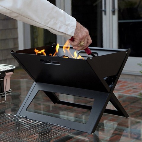 Foldable X style Charcoal Grill