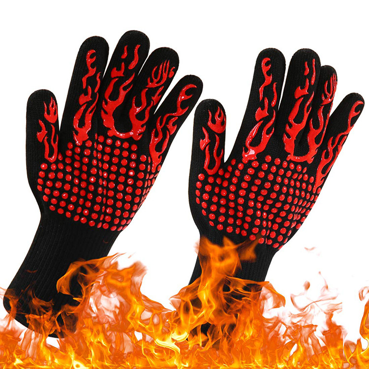 Customized Silicone Bbq Grill Gloves 1472 Barbecue Heat Resistant ...