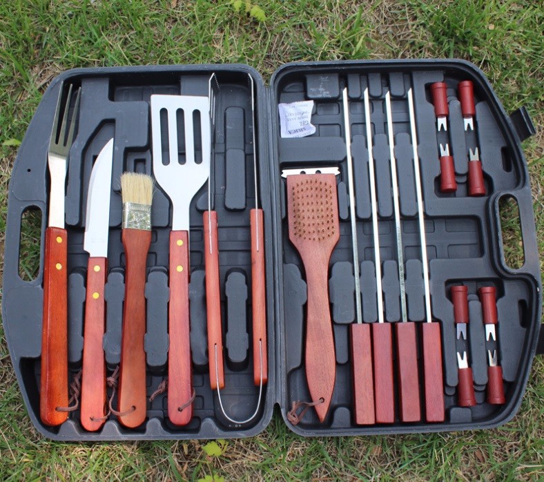 wooden bbq tools