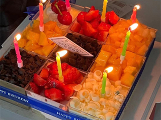 A meeting to celebrate the boss's birthday