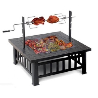 Multi-Functional Design Outdoors Wood bbq Charcoal Fire Pit Grill