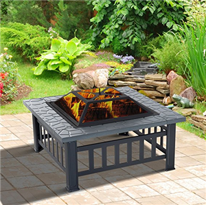 Multi-Functional Design Outdoors Wood bbq Charcoal Fire Pit Grill