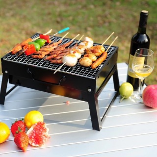 folding barbecue portable charcoal bbq grill